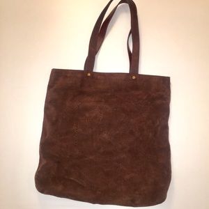 Tory Burch suede tote